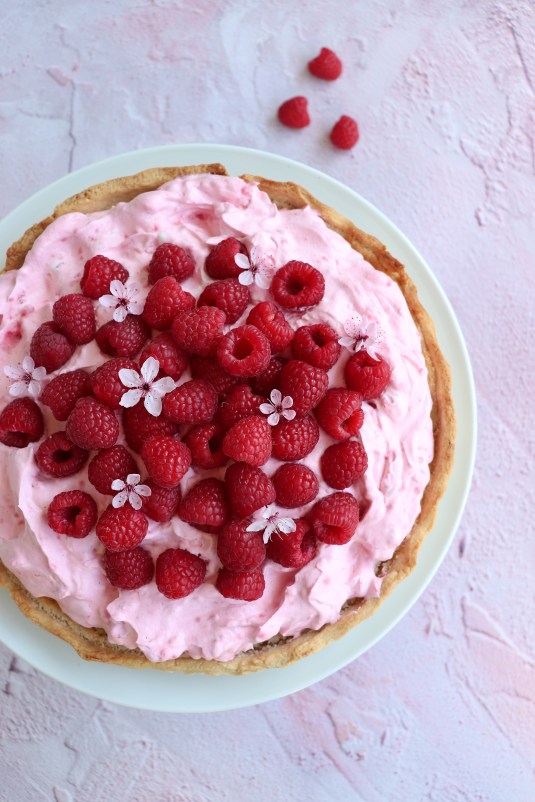 Mazarintærte med hindbærskum 3